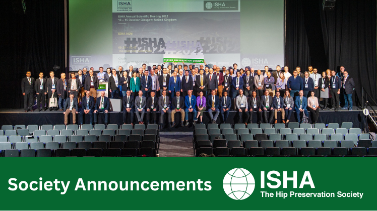 News relating to Society Announcements from ISHA - The Hip Preservation Society