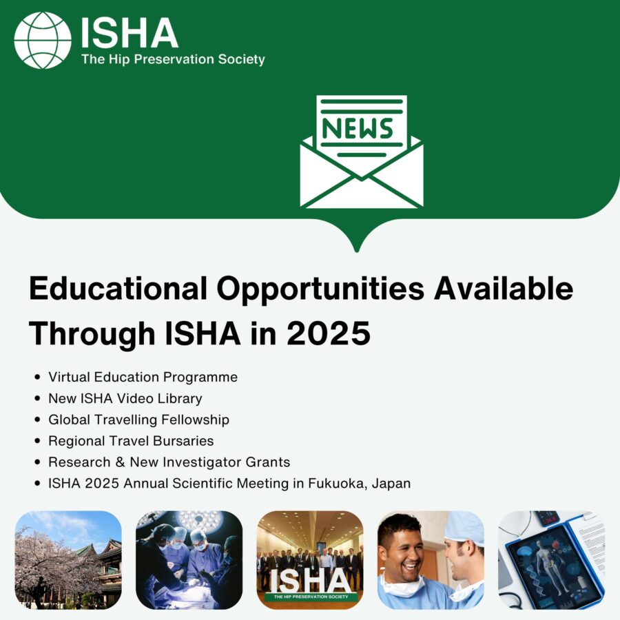 Educational opportunities available through ISHA - The Hip Preservation Society